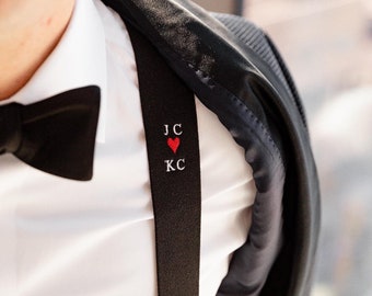 Monogram Suspender Heart / Monogram Wedding Suspender / Unique Wedding Suspender / Initial Suspender / Heart Initial Suspender