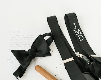 BEST SELLER Monogrammed Mens Suspenders // Wedding Personalized Suspenders // Men Homecoming Prom Monogram Suspenders //