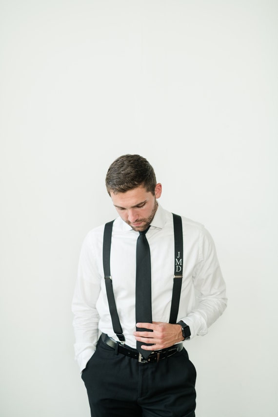 mens dress shirt suspenders Set of 10 Monogrammed Mens Suspenders // Wedding Personalized Suspenders // Men Homecoming Prom Monogram Suspenders // Initial Suspenders //