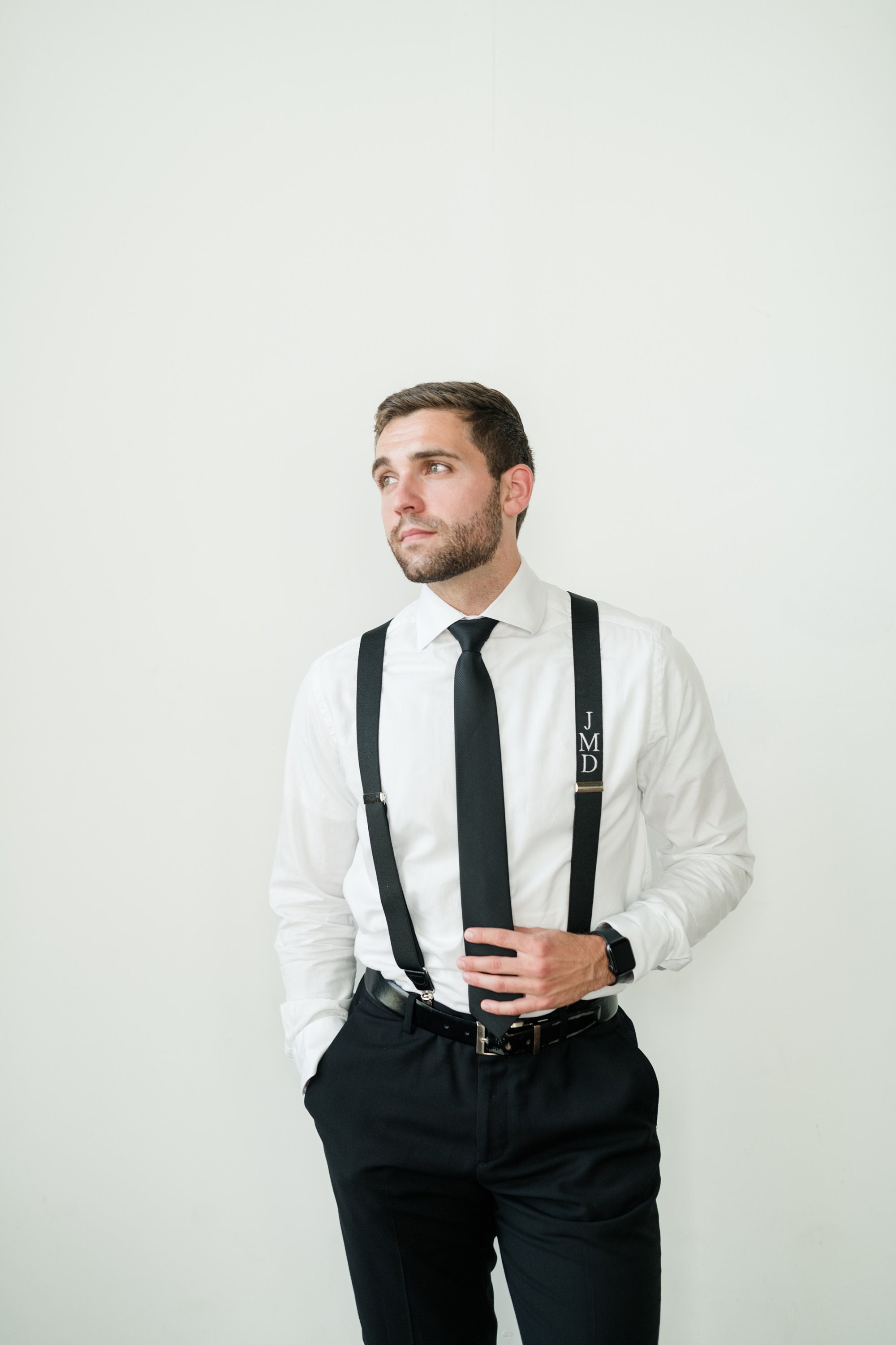 Camo carhartt suspenders, groom, husband, tears, wedding