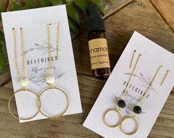 NEW! Gold Threader Diffuser Earrings