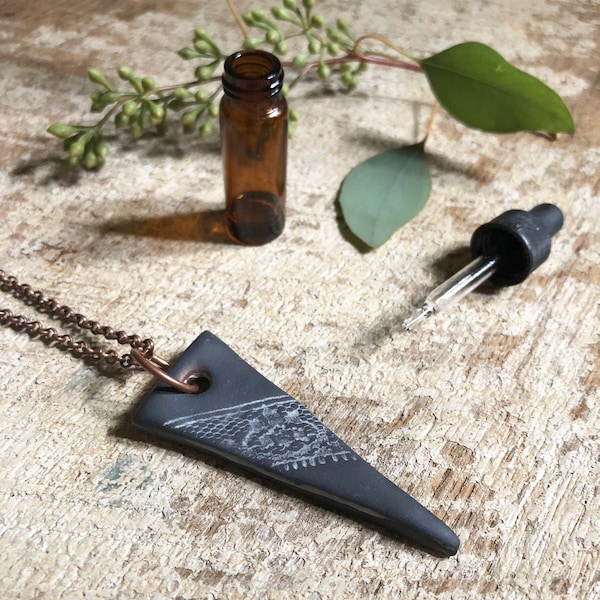 Clay Essential Oil Diffuser Necklace - triangle