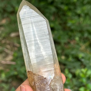 Record-keeper Lemurian Quartz Muzo Crystal Green Phantom Pyramid Included/Chlorite Inclusion Quartz/Garden Scenic Crystal Collection-266 g