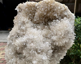 70.4 lbs Huge Clear Quartz Crystal Cluster-Chrysanthemum Clusters/Flower Quartz Crystals/Stone Decor/Quartz Crystal Display