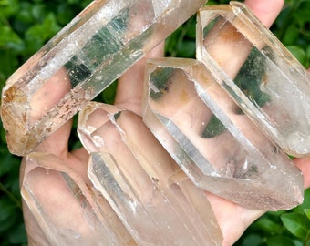 You Pick! Clear Himalayan Quartz Solar Crystal for Meditation/Energy Crystal/Reiki/Healing Crystal/Worry Stone/Pocket Stone