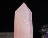 4.6 quot Clear Rose Quartz Crystal Tower Light Pink Quartz Crystal Point love stone Healing Crystal Chakra Feng Shui Zen Decor Gift for Her
