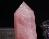 4 quot Large Rose Quartz Crystal Tower Pink Quartz Crystal Point Love Stone Healing Crystal Chakra Feng Shui Zen Gift for Mom 48 36 102mm288g