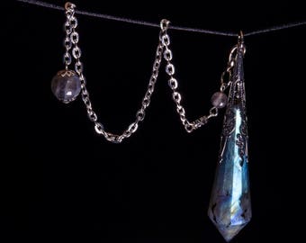 AAAAA labradorite Crystal Pendulum/Dowsing Tool for Chakra/Reiki/Meditation/Special Gift/Gift for Him/Gift for Mom/Gift for Her/Wife