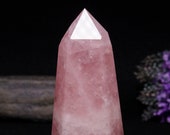 3.86 quot Large Rose Quartz Crystal Tower Pink Quartz Crystal Point Love Stone Healing Crystal Chakra Feng Shui Zen Gift for Mom-51 34 98mm 237g