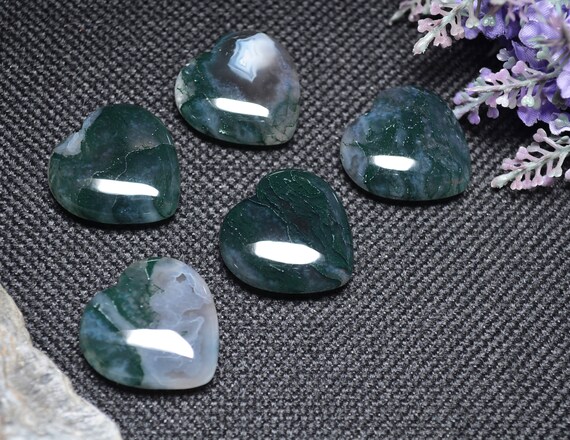 polished moss agate