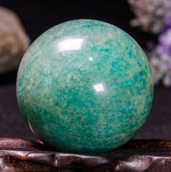 1 64 Natural Amazonite Sphere Tumbled Amazonite Ball Green Rock Sphere Hand Carved Gemstone Sphere Crystal Healing Special Gift41mm 91g 3028