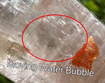 Natürlicher Enhyro Skelett Quarzkristall-Bewegte Wasserblasen eingeschlossen / Kanalisieren der Kristallprobe / Heilung / Kristallsammlung-231 g