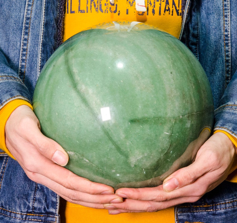 8.832lb Extra Large AVENTURINE Sphere On Etsy/Green Aventurine Ball/Crystal Healing/Calm/Comfort/Metaphysical Energy/Gift-220mm-14520g3053 image 2