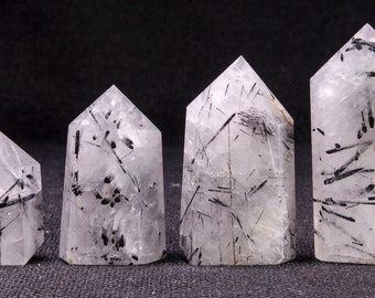 Natural Black Tourmaline Crystal Points/Black Tourmaline Crystal Tower/Crystal grid/Special gift/Meditation Stone/Healing Stone-1pc