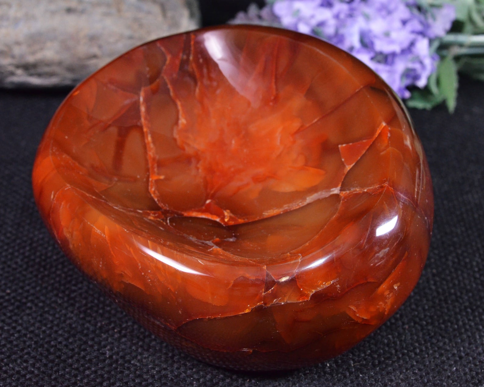 Best Polished Red Agate Home Stoneashtray/natural Colorful Etsy