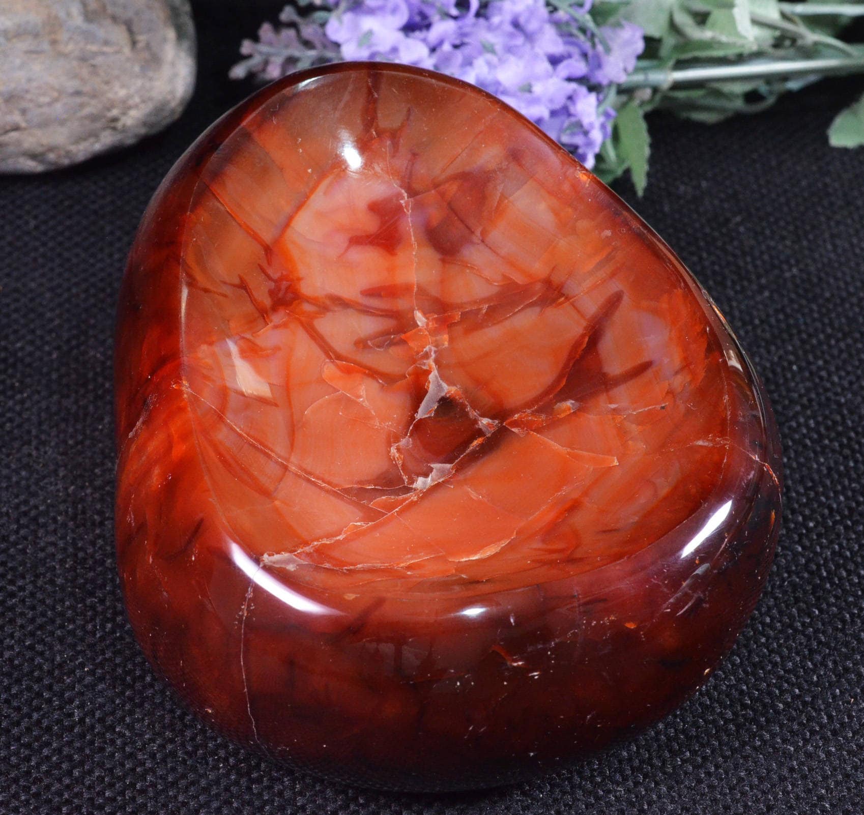 Best Polished Red Agate Home Stoneashtray/natural Colorful Etsy UK