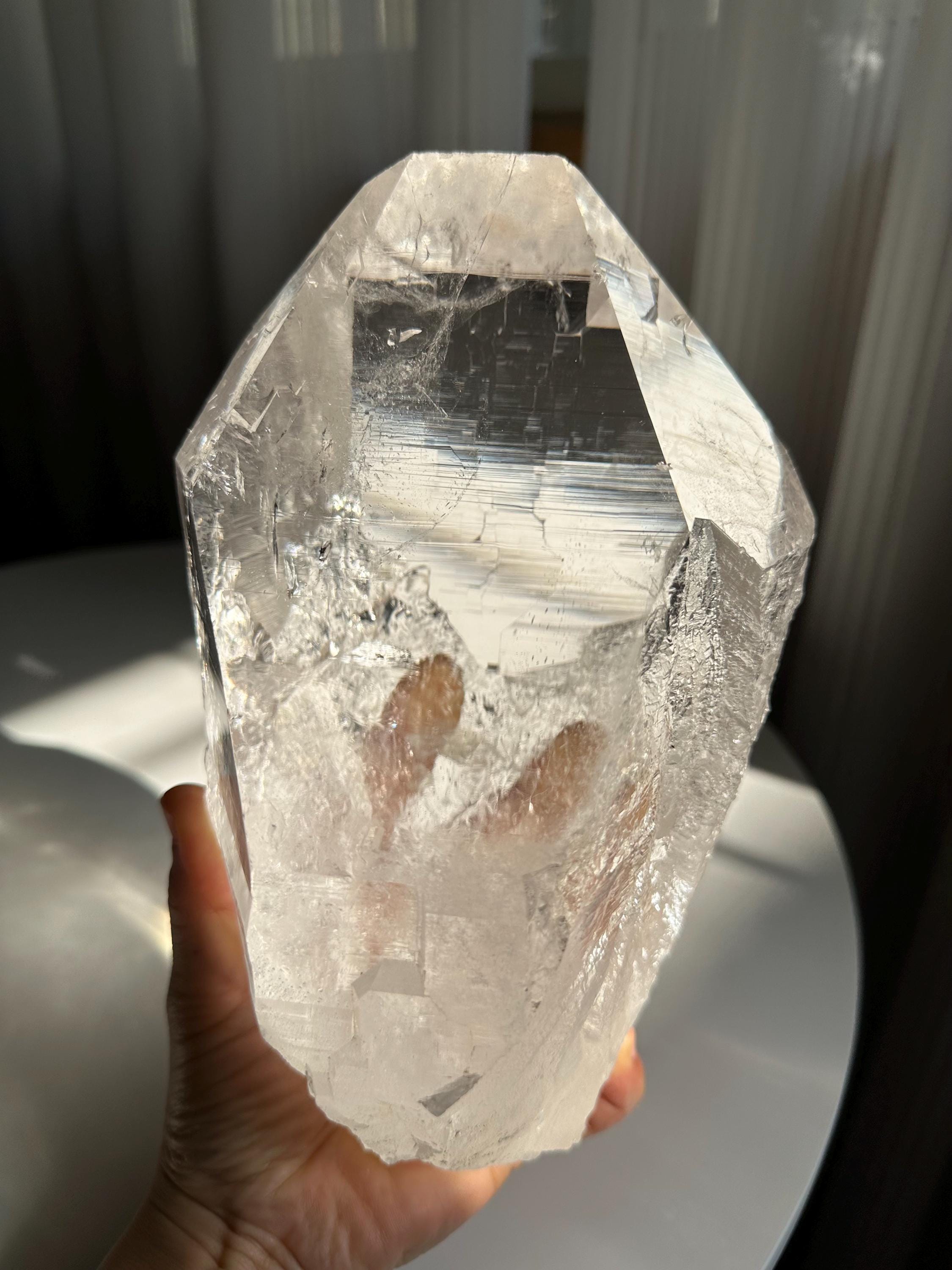 Rare Large Clear Himalayan Single Quartz Crystal/Macromosaic Crystal/Energy/Reiki/Healing/Meditation/Collection-3541 g
