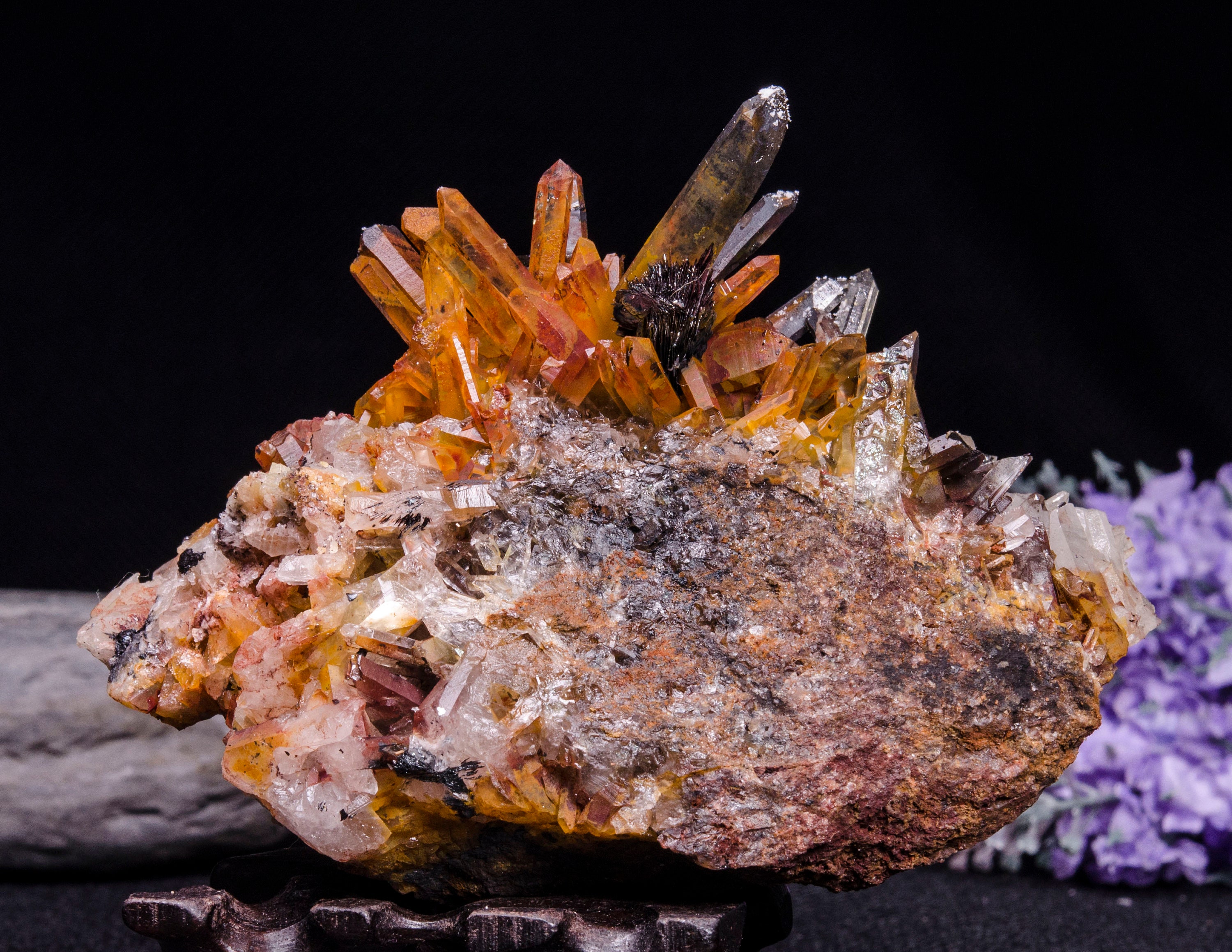 Red Specular Hematite Crystal Quartz Cluster/crystal Cluster Etsy