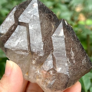 Raros gemelos tántricos Super 7 Amatista Cuarzo Cristal Punto/Espécimen/Cristales curativos de súper energía/Reiki-251 g