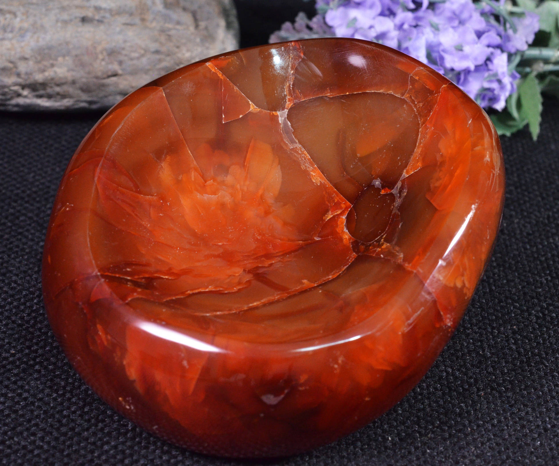 Best Polished Red Agate Home Stoneashtray/natural Colorful Etsy