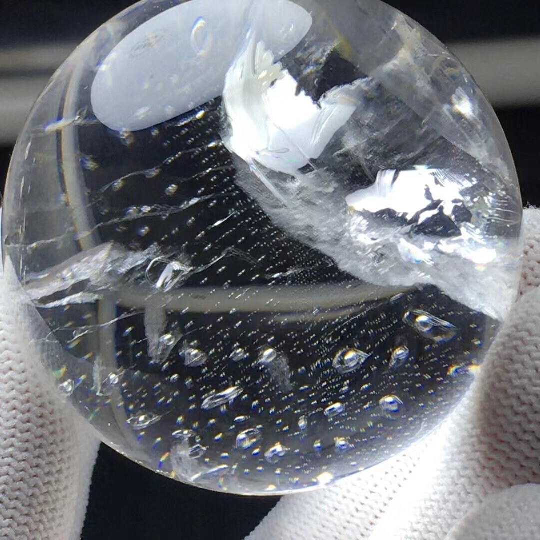 1.85 Rare Liquid Quartz Crystal Sphere/multiple Moving Liquid Etsy