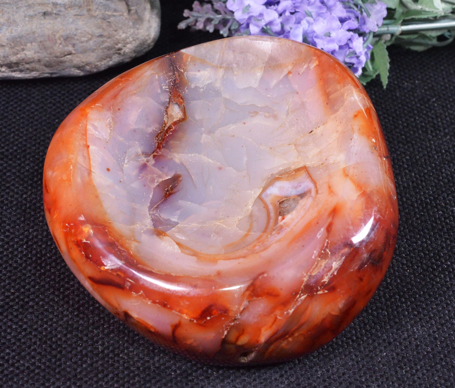Best Polished Red Agate Home Stoneashtray/natural Colorful Etsy UK