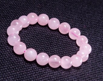 AAAAA 6mm/8mm/10mm Rose Quartz Beads  Bracelet/Women Bracelet/Girlfriend Gifts/Beaded Gemstone Stretch Bracelet/Love Stone