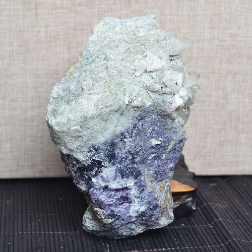 Best Large Raw Purple Fluorite And Calcite Mix Quartz Cluster/Purple Fluorite decor/Colorful Rock/Healing Stone/Mineral shops specimen#137