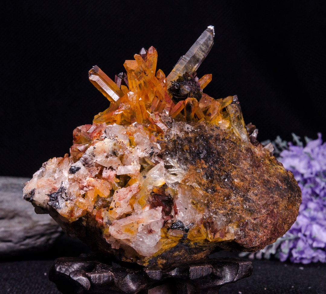 Red Specular Hematite Crystal Quartz Cluster/crystal Cluster With