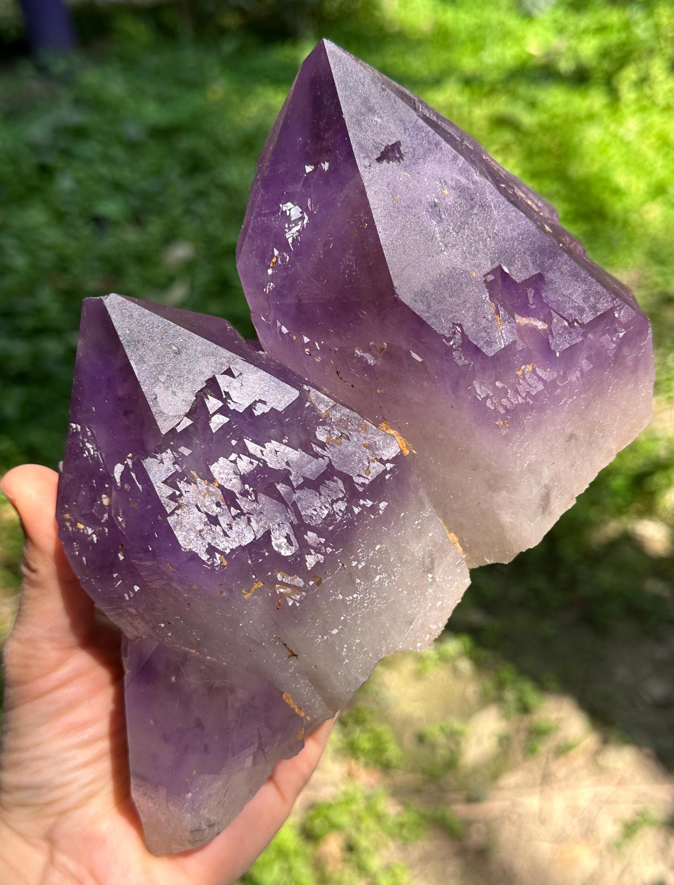 Rare Twins Castle Amethyst Quartz Crystal Cluster/Cathedral Amethyst Rocks/Energy Crystal/Meditation/Zen-179*107*78 mm 1634 g