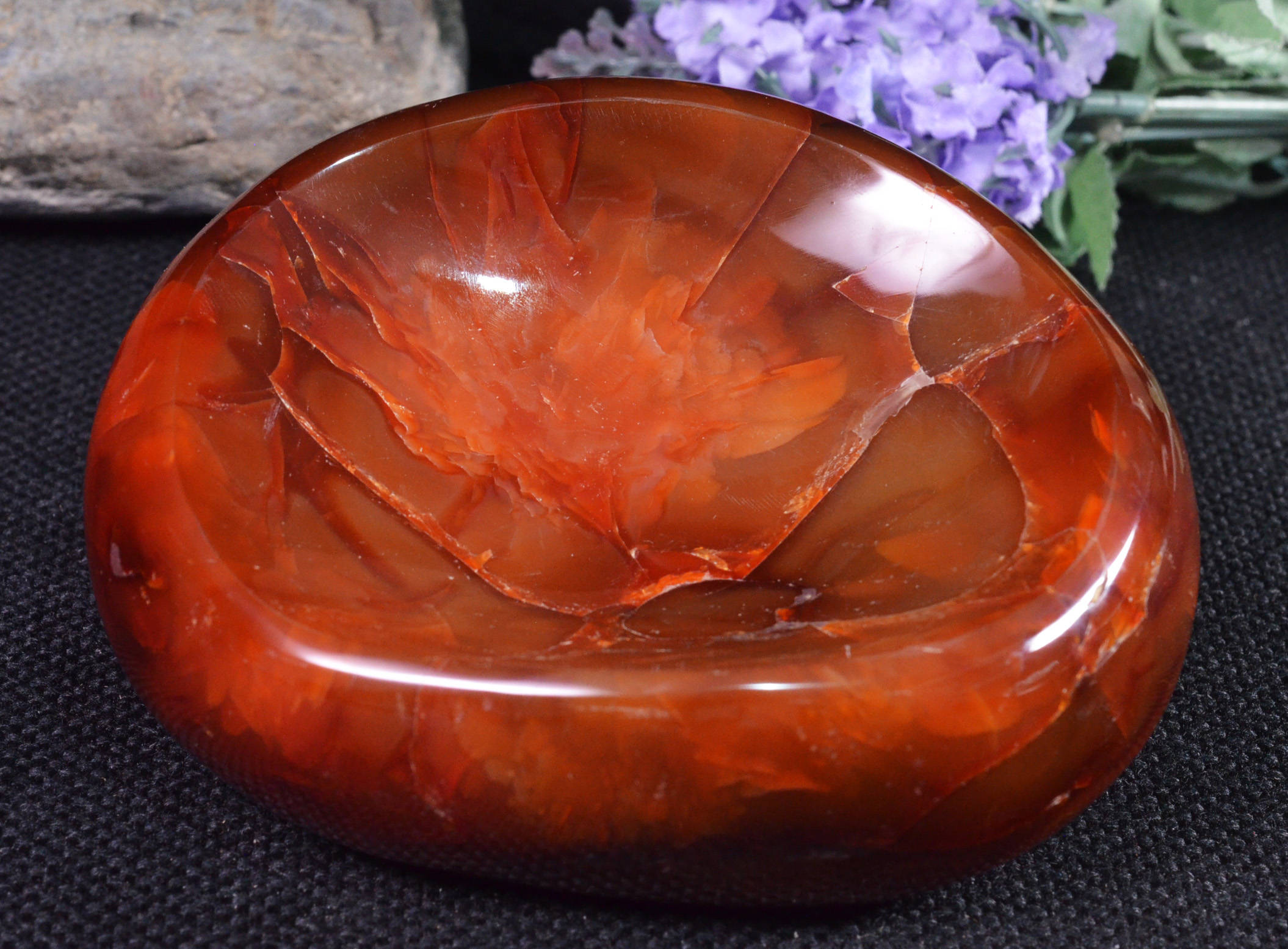Best Polished Red Agate Home Stoneashtray/natural Colorful Etsy