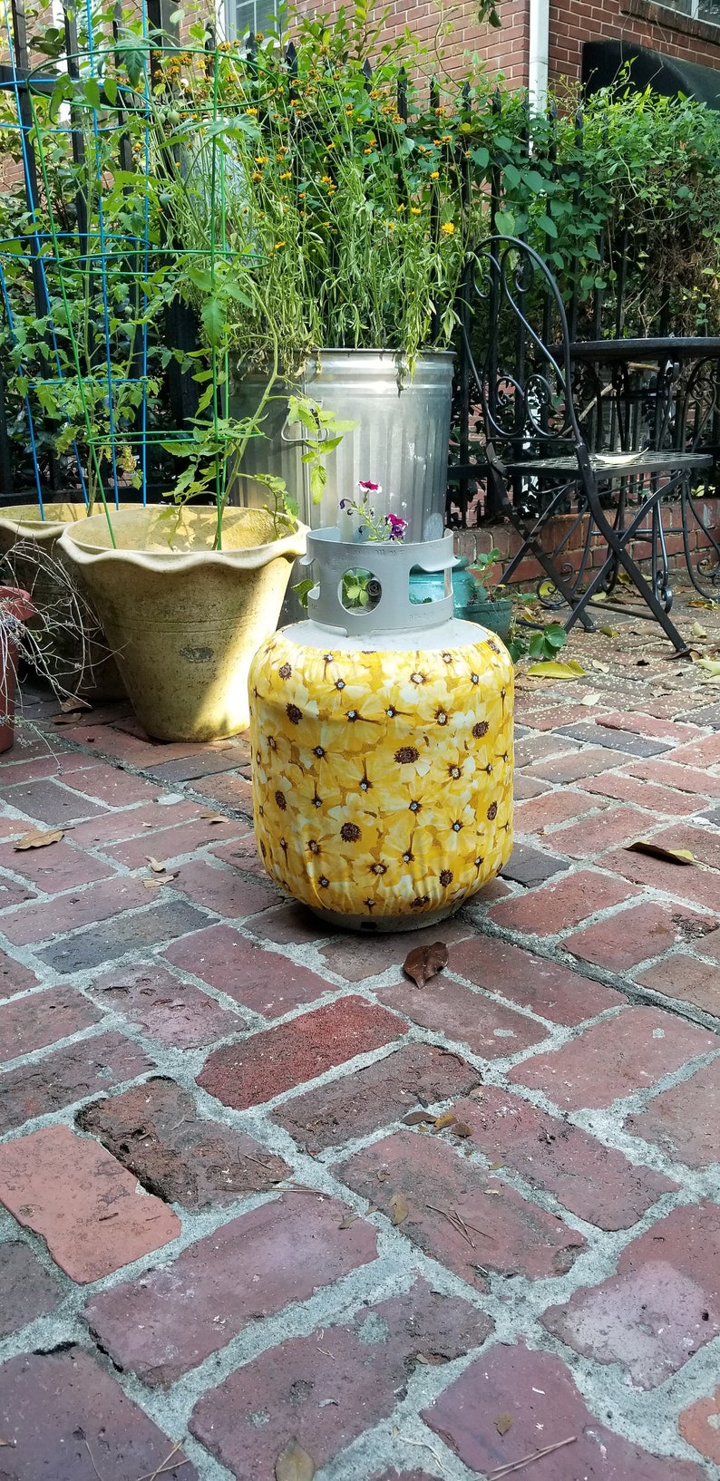 Yellow Peonies Yellow Flowers Propane Tank Cover