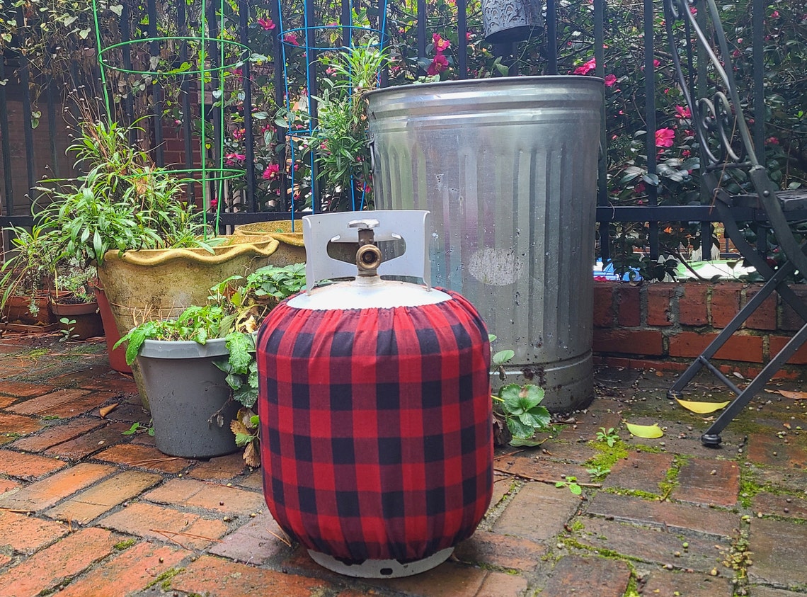 Red and Black Buffalo Check Propane Tank Cover | Etsy