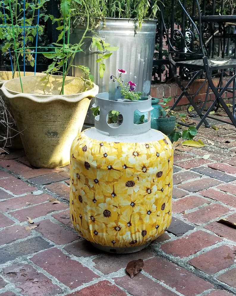 Yellow Peonies Yellow Flowers Propane Tank Cover