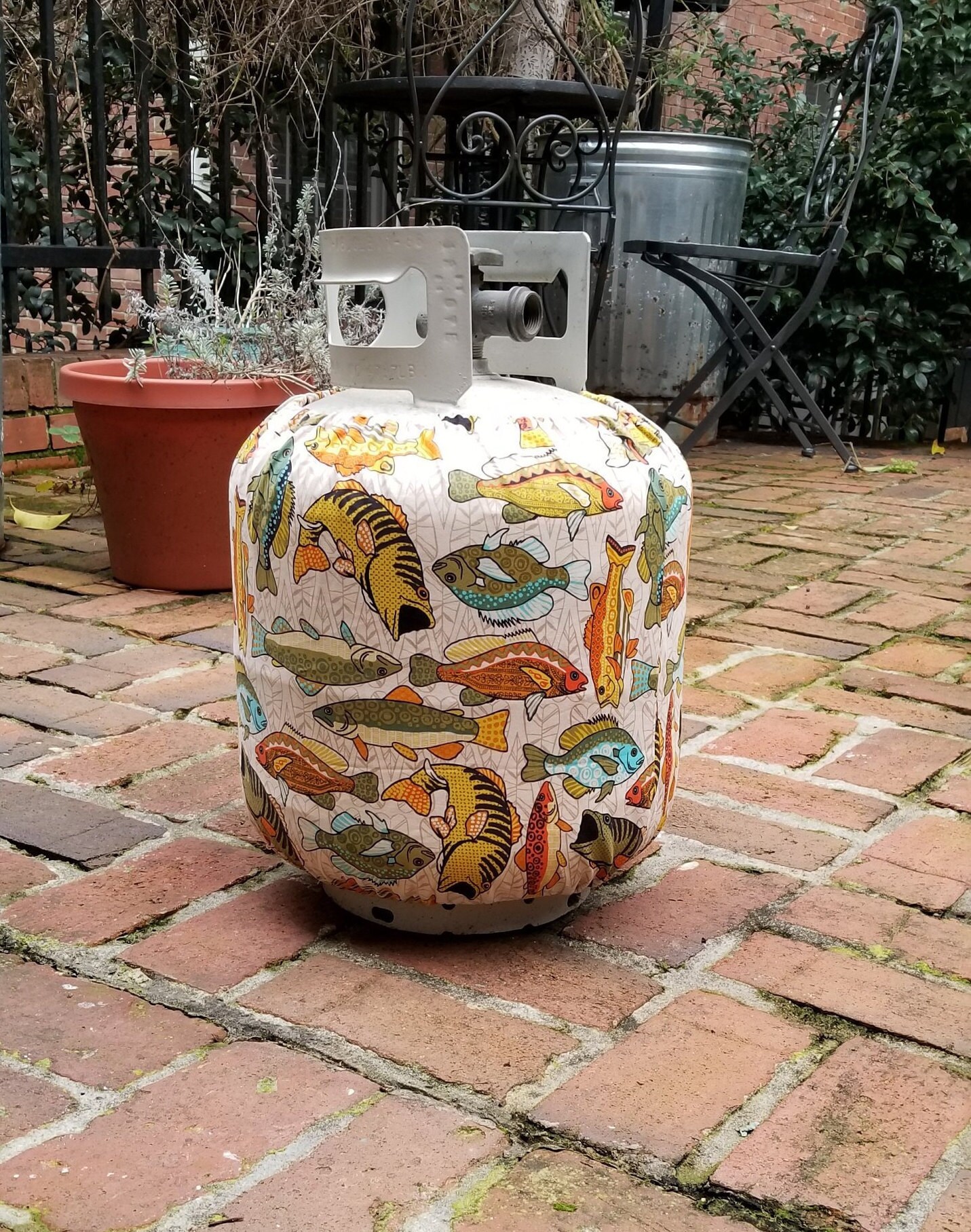 Fish Propane Tank Cover Fisherman Propane Tank Cover Funky Fish Propane Tank Cover