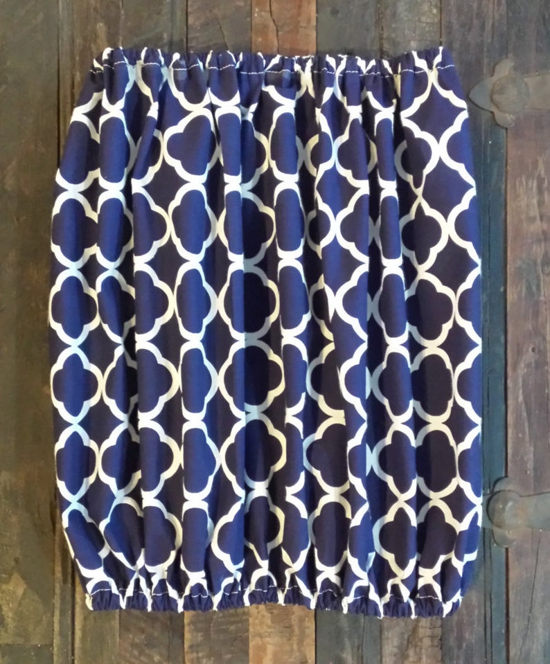 Navy /& White Quatrefoil Propane Tank Cover