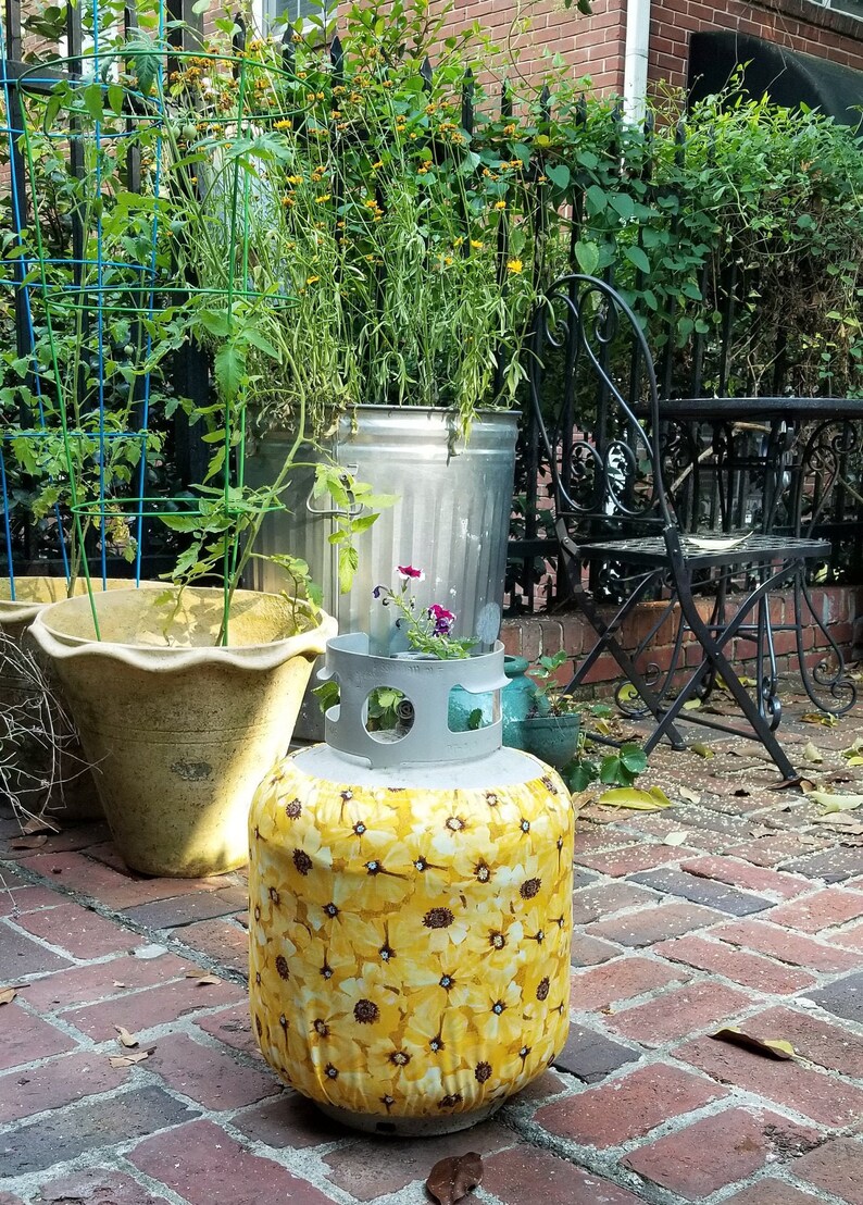 Yellow Peonies Yellow Flowers Propane Tank Cover