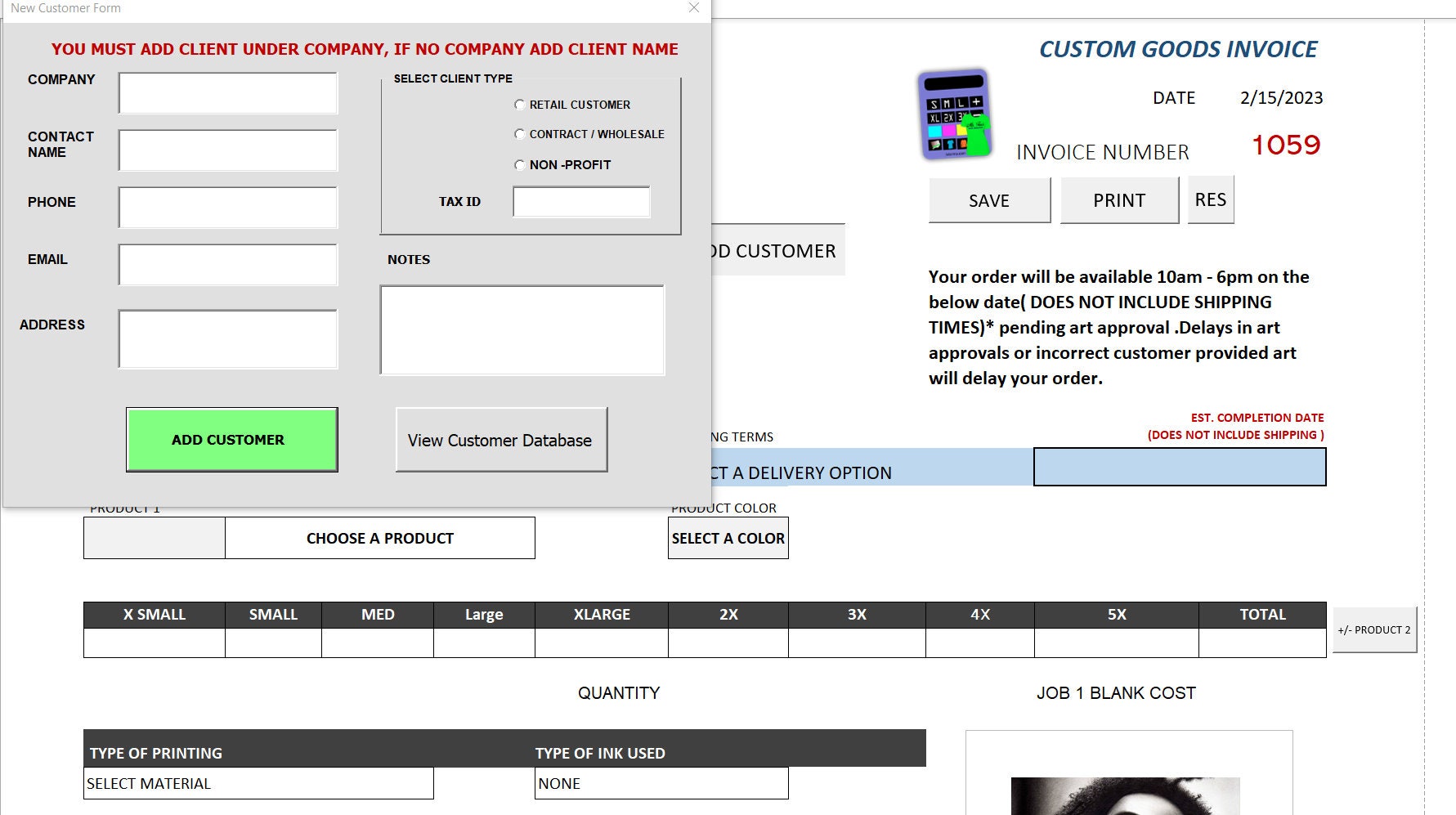 Custom Tshirt Heat Transfer Pricing Calculator Sublimation Etsy