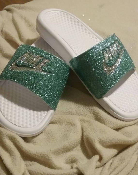 nike slides glitter