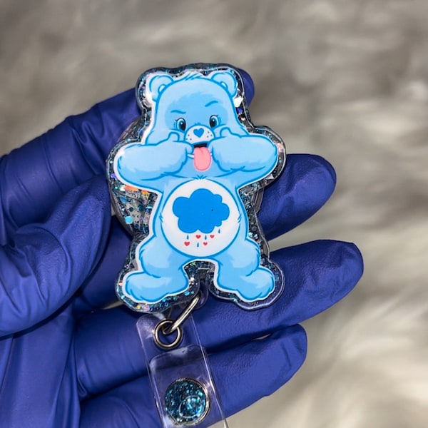 Grumpy Care Bear Badge Reel