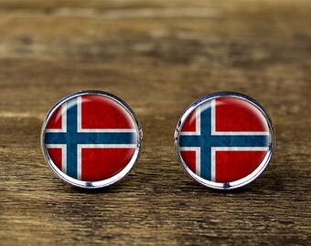 Equatorial Guinea Sterling Silver Flag Cufflinks