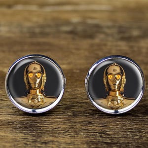 C3PO cufflinks, C3PO jewelry