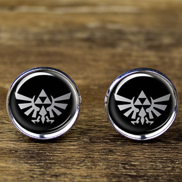 Legend of Zelda cufflinks, Triforce cufflinks, Legend of Zelda jewelry