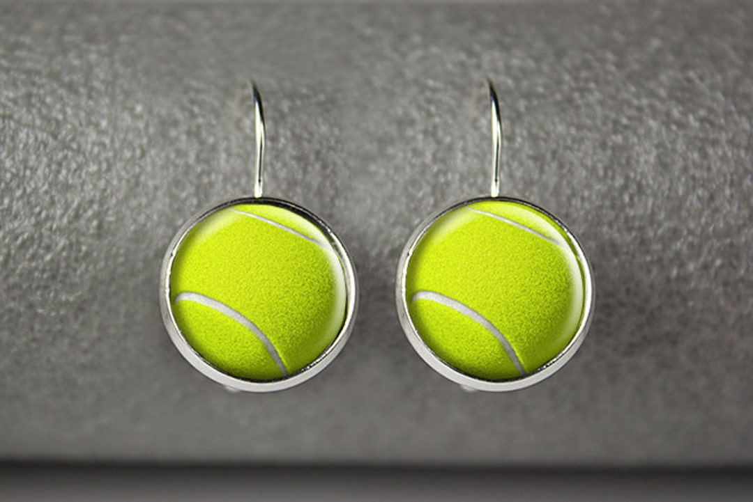 Tennis Ball Earrings, Tennis Earrings, Tennis Sport Jewelry Etsy