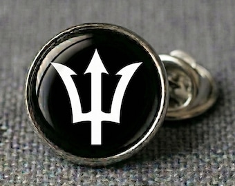 Trident Lapel Pin Poseidon Neptune Greek Mythology Gift Nautical Tie Tack