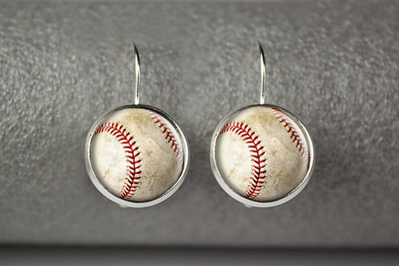 Baseball sport earrings, Baseball Moms earrings, Baseball jewelry, Baseball accessories, Baseball Moms jewelry image 1