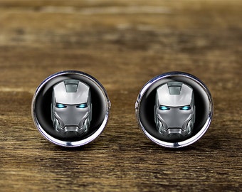 Iron Man cufflinks, Iron Man jewelry, Iron Man accessories