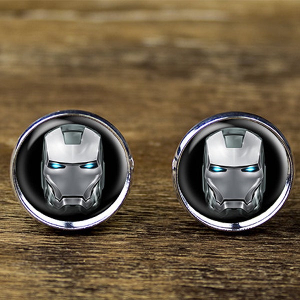 Iron Man cufflinks, Iron Man jewelry, Iron Man accessories