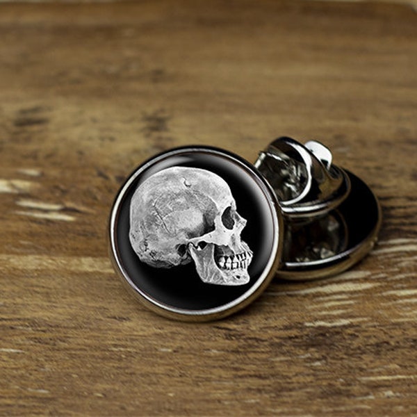 Skull Lapel Pin Etsy