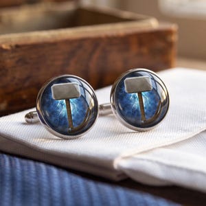 Thor Hammer Cufflinks Norse Viking Superhero Groomsmen Gift